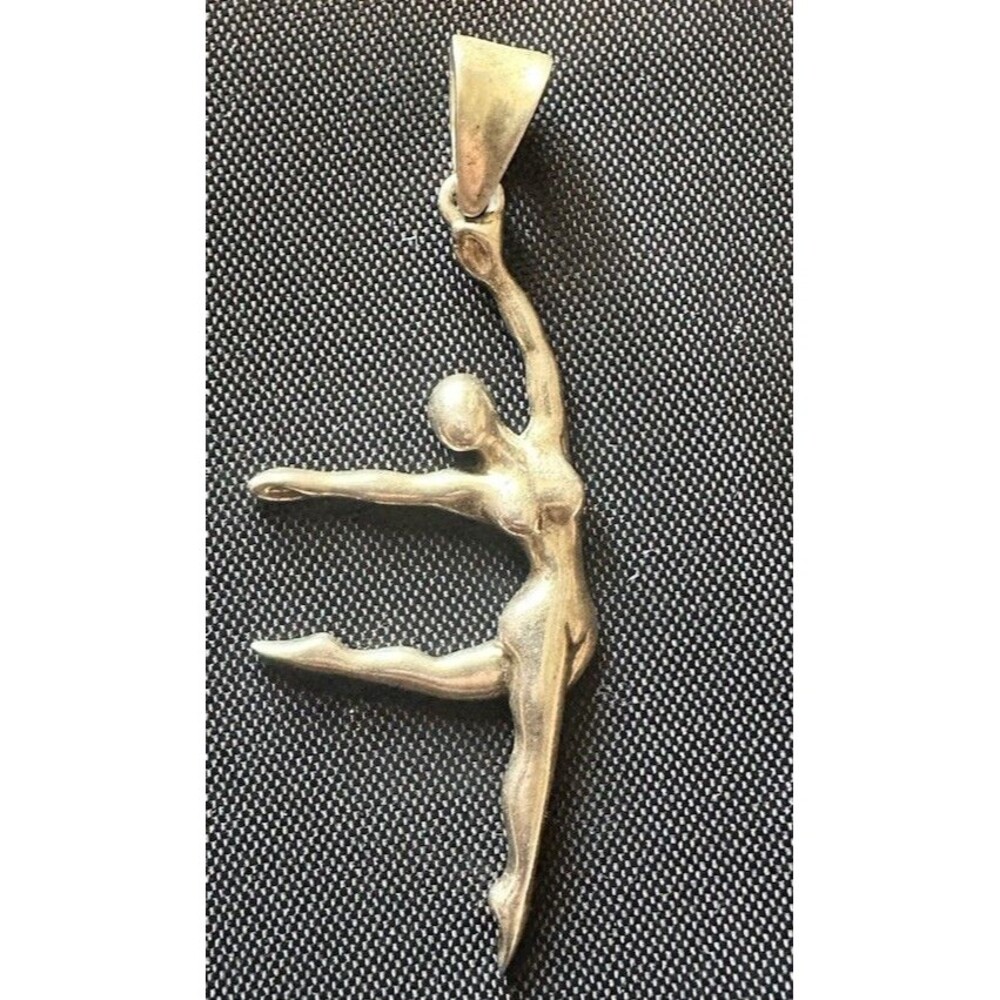 Sterling Silver 925 Ballet Dancer Pendant 7g 2.5"